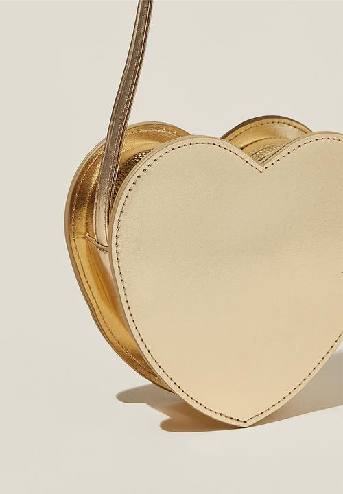 Cotton On - Hazel heart cross body bag - gold