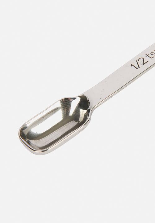 Kitchen Craft - Deluxe measuring spoon set of 6 - silver 