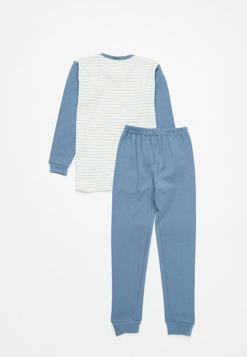 Pop Candy - Printed long sleeve pj set - blue