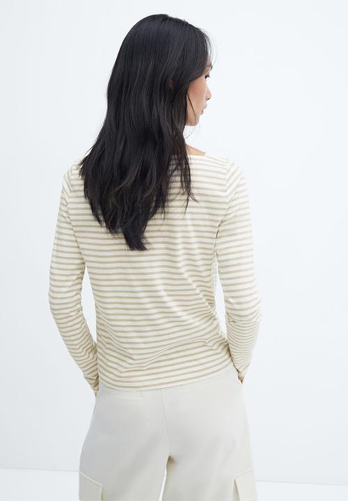 MANGO - T-shirt saco - light pastel beige