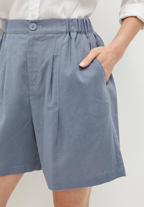 edit - Linen walk shorts - air force blue