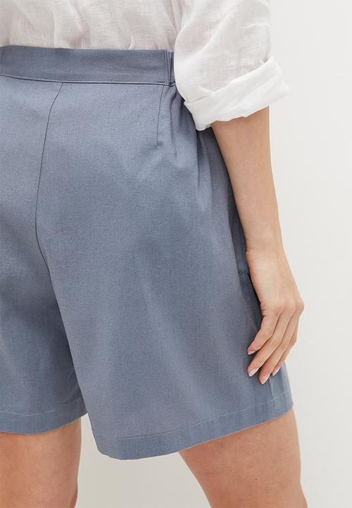 edit - Linen walk shorts - air force blue