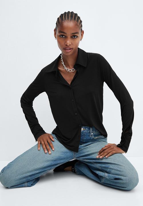 MANGO - Shirt dallas - black