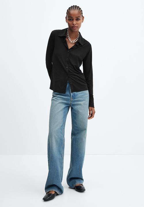MANGO - Shirt dallas - black
