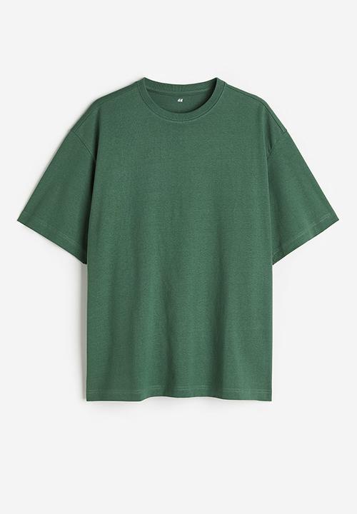 H&M - Relaxed fit T-shirt - dark green