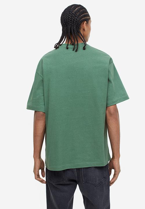H&M - Relaxed fit T-shirt - dark green