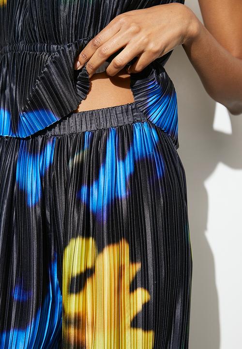 VELVET - Co-ord plisse wide leg - print 