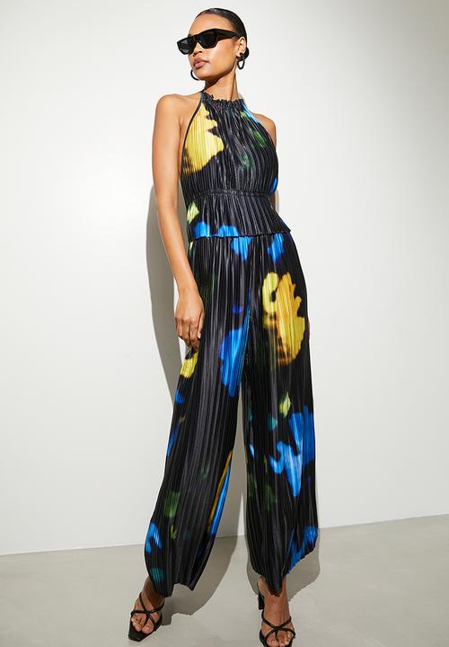 VELVET - Co-ord plisse wide leg - print 