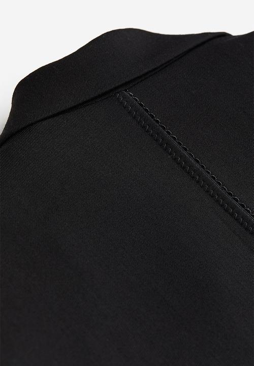 H&M - H&M STUDIO: Oversized wool-blend blazer - black