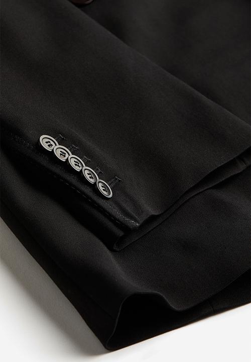 H&M - H&M STUDIO: Oversized wool-blend blazer - black