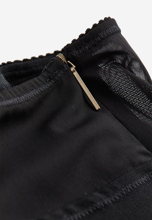 H&M - H&M STUDIO:  Lingerie-detail wool-blend trousers - black
