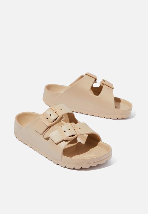 Cotton On - Twin strap slide - semolina