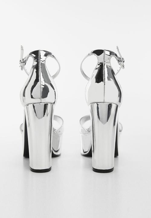 MANGO - Pretty platform sandal - silver