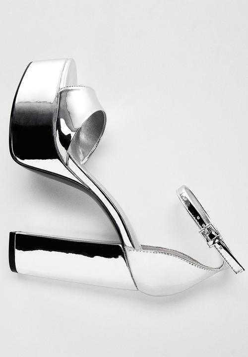 MANGO - Pretty platform sandal - silver