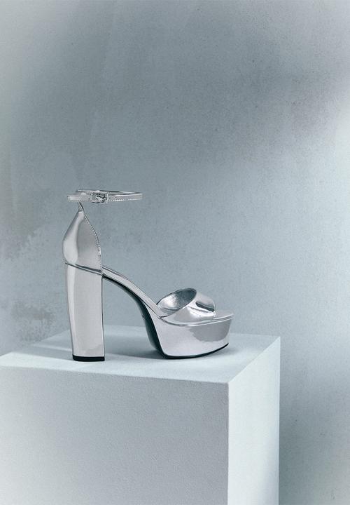 MANGO - Pretty platform sandal - silver