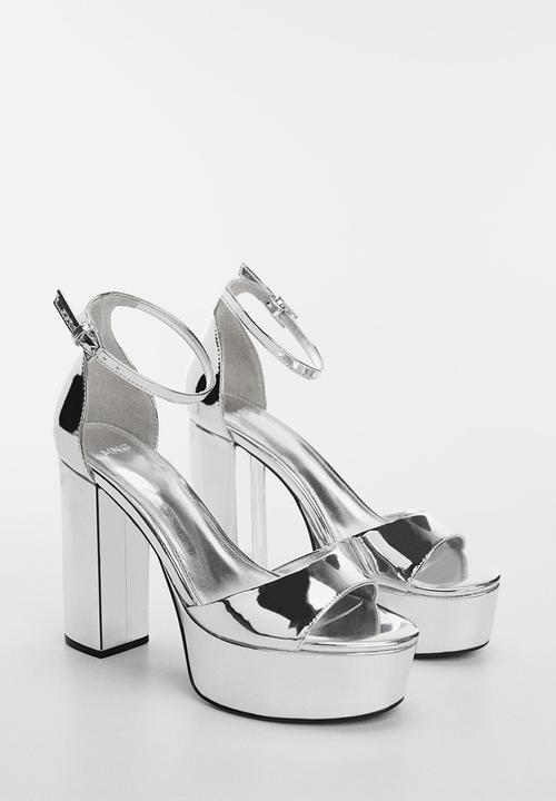 MANGO - Pretty platform sandal - silver