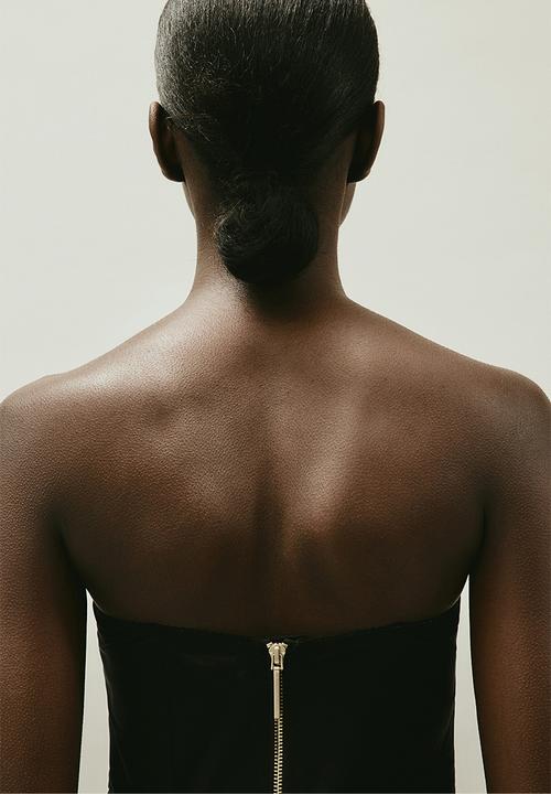 H&M - H&M STUDIO: Sequined bustier top - black