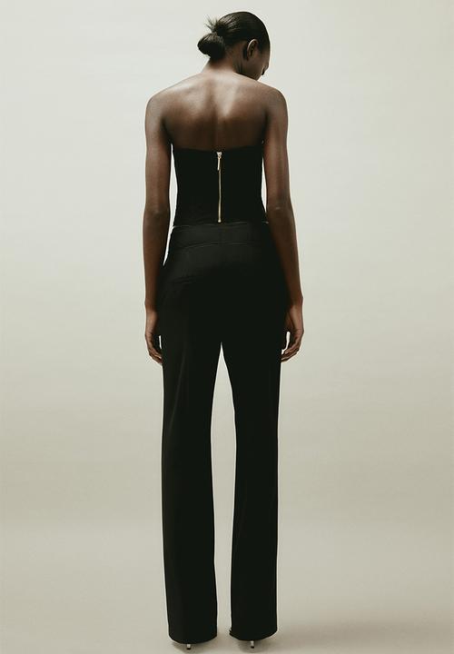 H&M - H&M STUDIO: Sequined bustier top - black