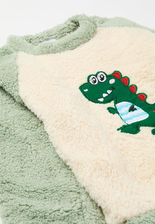Pop Candy - Printed fleece pj set-green