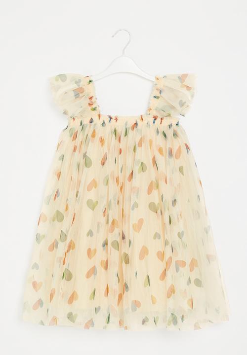 Pop Candy - Mesh dress with hearts - beige