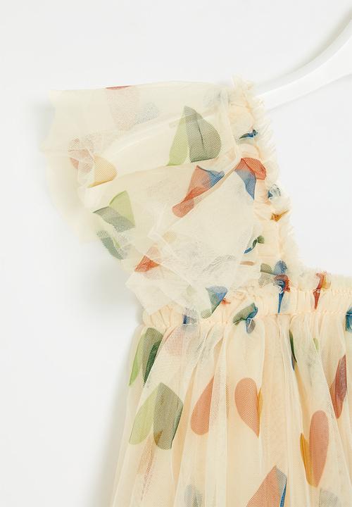 Pop Candy - Mesh dress with hearts - beige