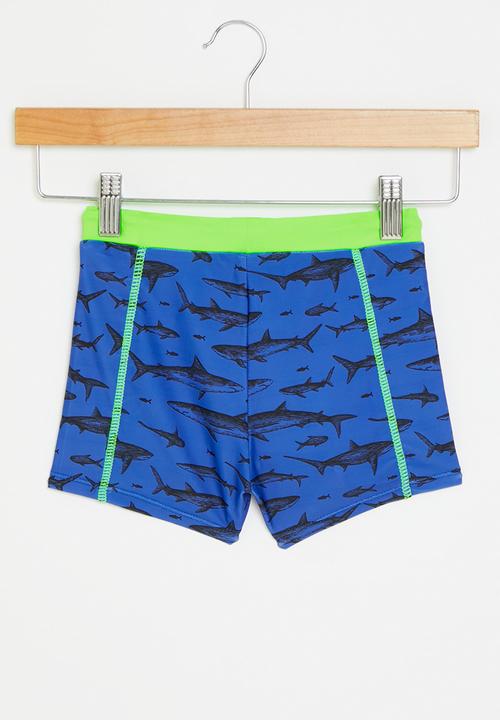 Pop Candy - Boys swim trunks - blue & lime