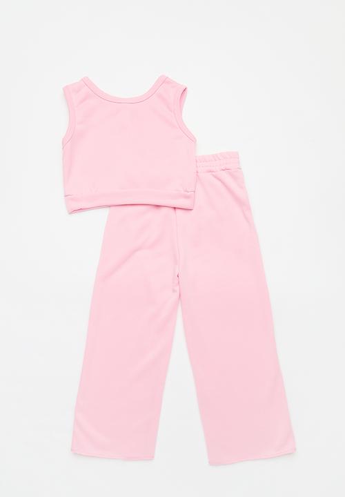 Pop Candy - Crop top & pants set - pink