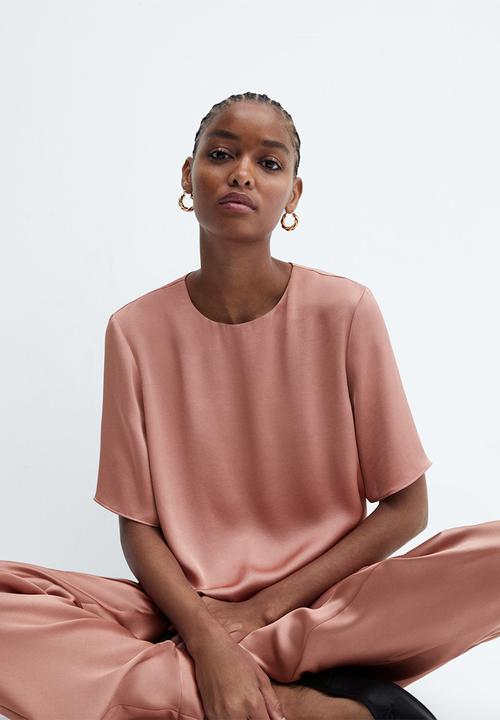 MANGO - Blouse massim - light pastel pink