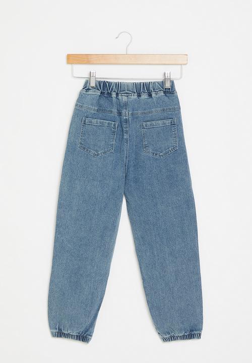 Pop Candy - Denim cuff pants - stone wash