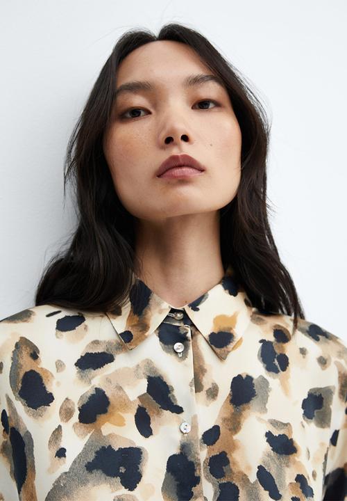 MANGO - Shirt camila - light Beige