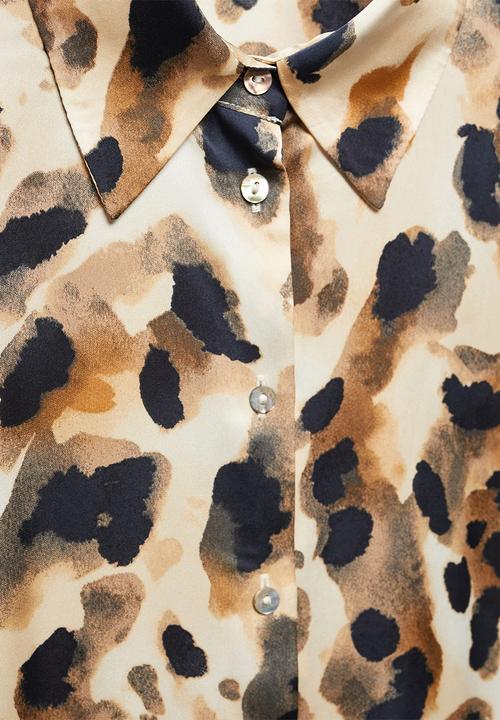 MANGO - Shirt camila - light Beige