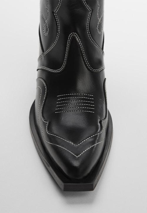 MANGO - Dolores western boot - black