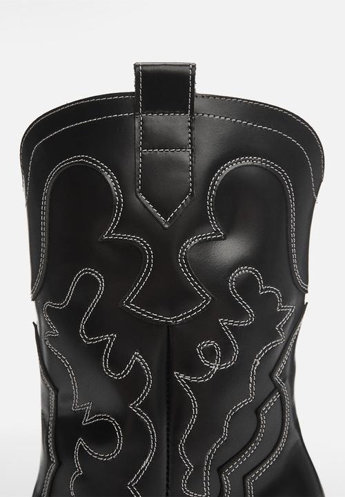 MANGO - Dolores western boot - black