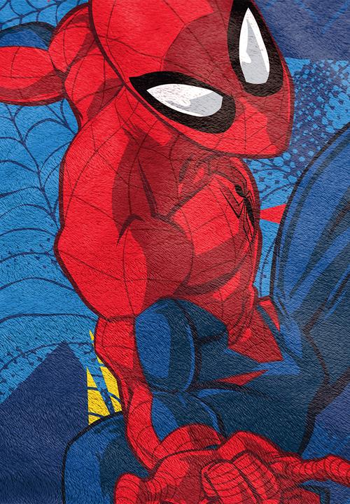 Disney - Silk touch sherpa throw - spiderman off the wall