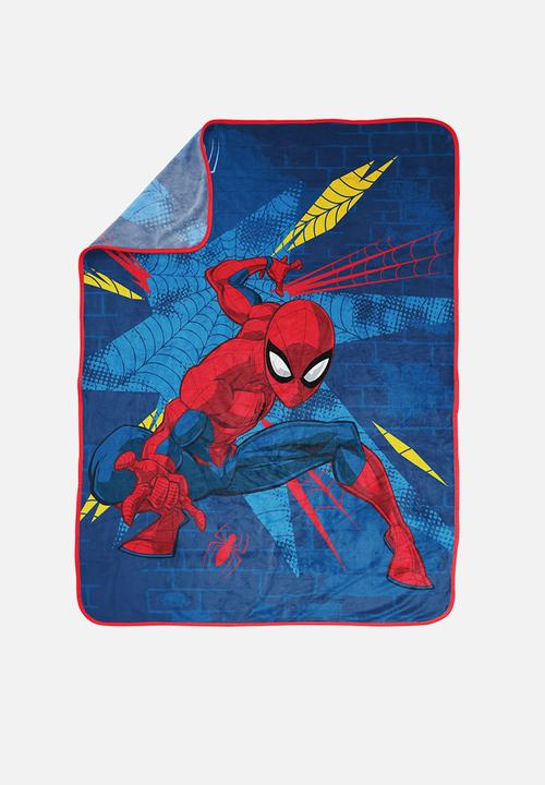 Disney - Silk touch sherpa throw - spiderman off the wall