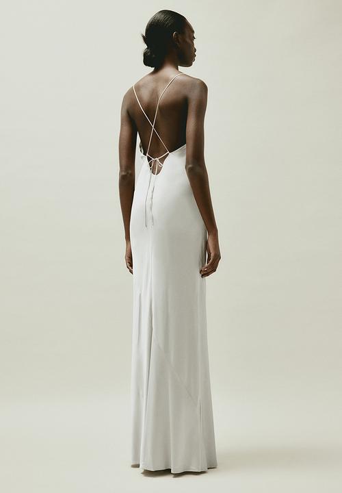 H&M - H&M Studio: Silk slip dress - light grey 