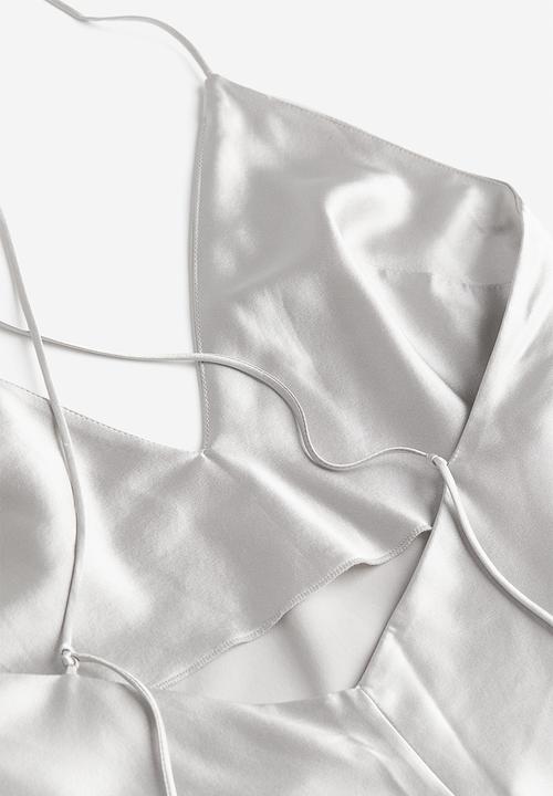 H&M - H&M Studio: Silk slip dress - light grey 