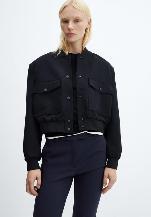 MANGO - Trousers flan - navy