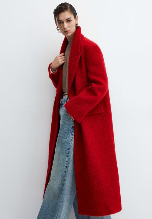 MANGO - Coat Carmin - Red
