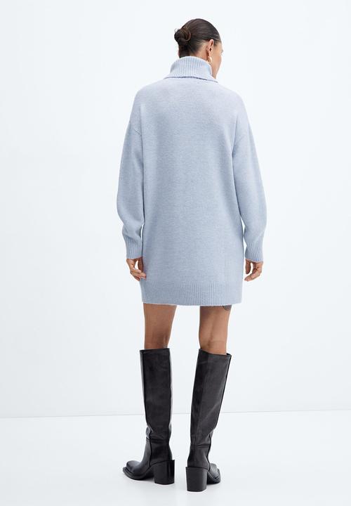 MANGO - Dress Taldora - Mid-Blue