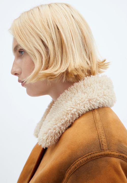 MANGO - Jacket Aviator - Mid-Beige