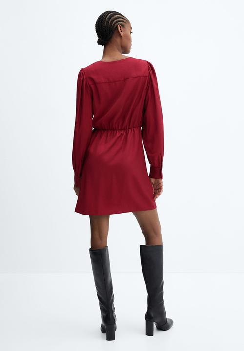MANGO - Dress Lion - Dark Red
