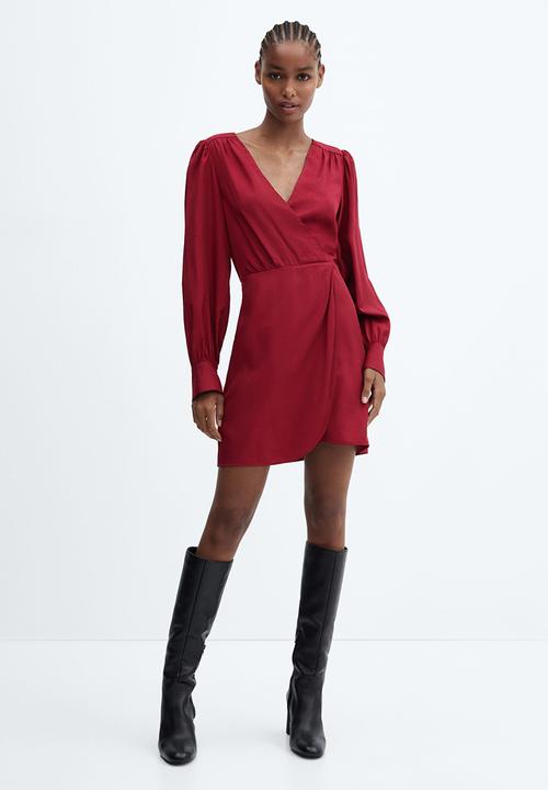 MANGO - Dress Lion - Dark Red