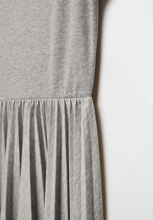 MANGO - Dress Latte-A - Light Pastel Grey