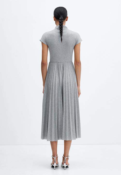MANGO - Dress Latte-A - Light Pastel Grey