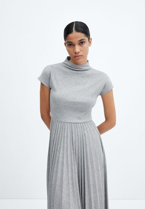 MANGO - Dress Latte-A - Light Pastel Grey