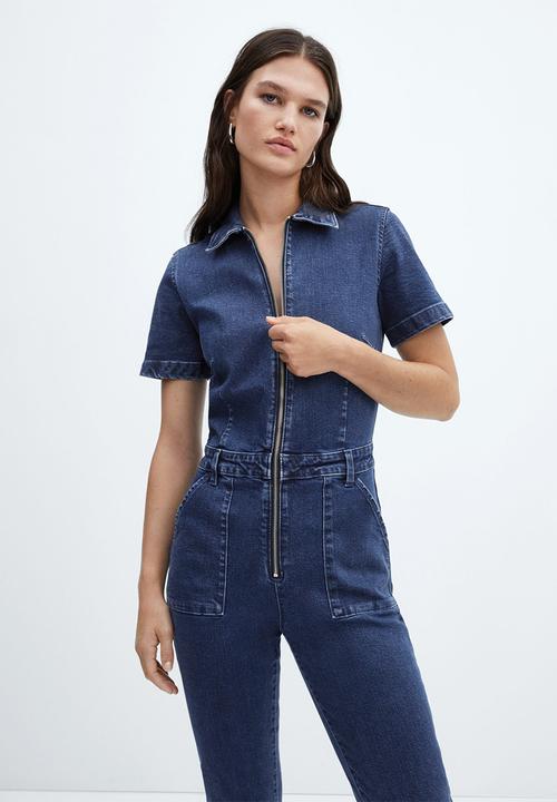 MANGO - One-Piece Suit Iggy - Open Blue