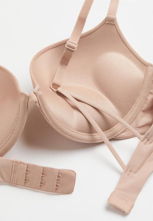 H&M - Microfibre super push-up bra - beige