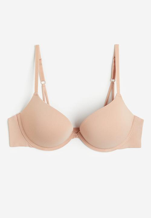 H&M - Microfibre super push-up bra - beige