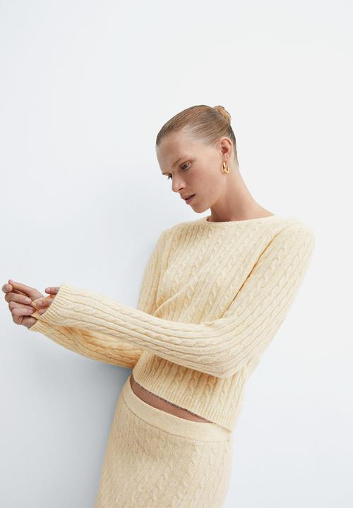 MANGO - Sweater Jaime - Light Pastel Yellow